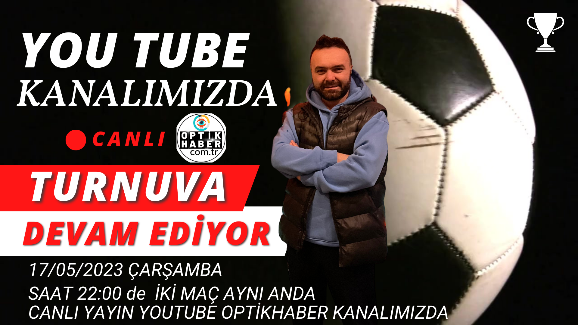 Lacivert ve Kırmızı Eğlenceli Futbol Maç Günü Video Kopyası